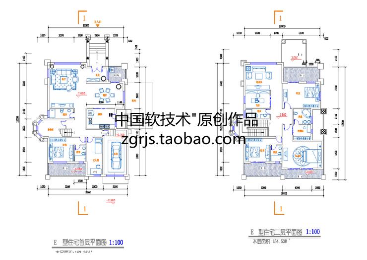 8套純歐式別墅建筑設計CAD圖紙 效果圖片/自建房住宅資料