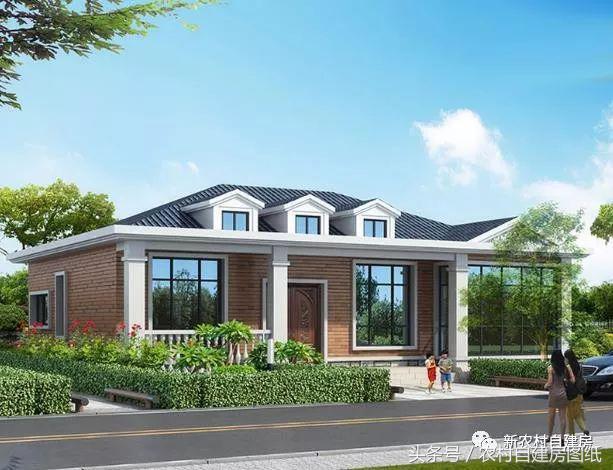 一層農(nóng)村平房別墅設(shè)計圖，建一棟一層別墅，造價又低，又能改善父母的住房環(huán)境