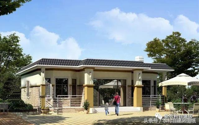 一層農(nóng)村平房別墅設(shè)計圖，建一棟一層別墅，造價又低，又能改善父母的住房環(huán)境