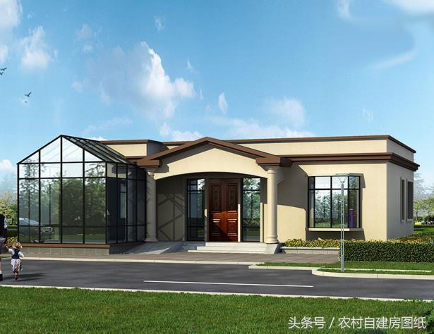 一層農(nóng)村平房別墅設(shè)計圖，建一棟一層別墅，造價又低，又能改善父母的住房環(huán)境