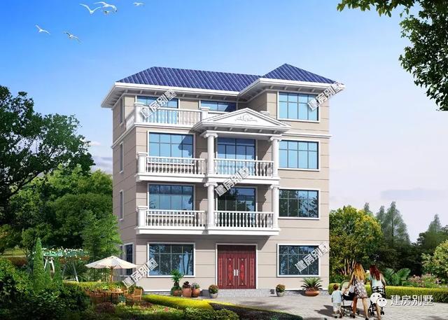 四層農(nóng)村別墅設(shè)計(jì)圖，美觀易施工，有備用客房