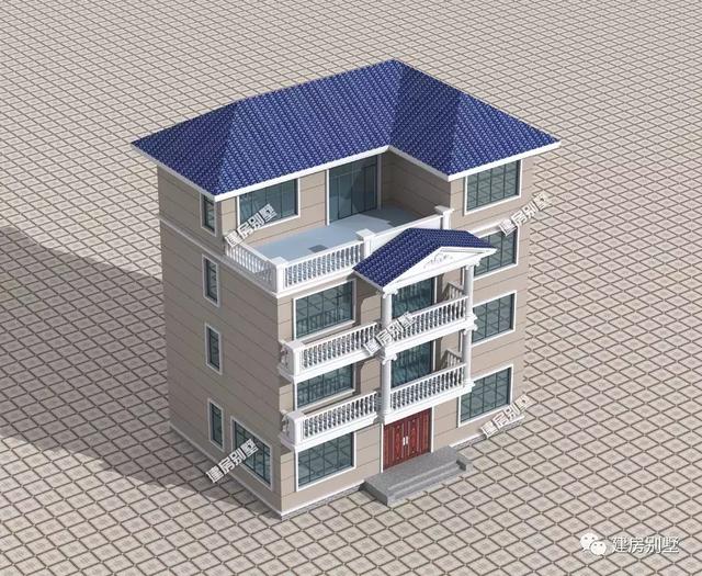 四層農(nóng)村別墅設(shè)計(jì)圖，美觀易施工，有備用客房