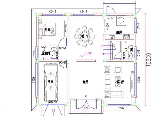 12×11米10臥帶車庫中式風(fēng)格三層別墅設(shè)計(jì)圖，主體造價(jià)大概32萬，關(guān)鍵實(shí)用性強(qiáng)