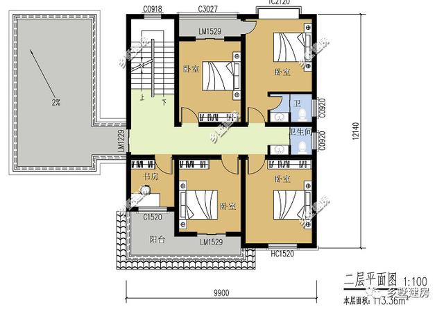 這款別墅設(shè)計圖花30萬就能建，帶水池，有花草綠植
