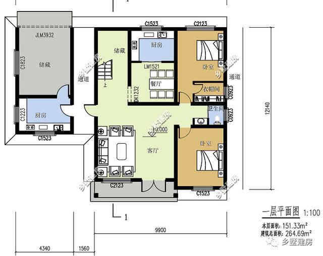 這款別墅設(shè)計圖花30萬就能建，帶水池，有花草綠植