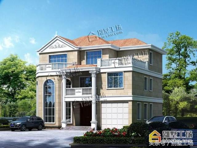 農(nóng)村自建三層歐式別墅施工設(shè)計圖，線條感強(qiáng)，外型經(jīng)久耐看