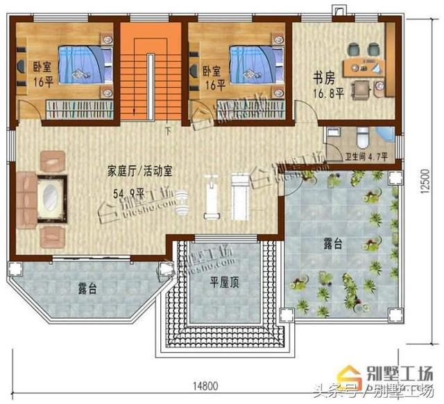 農(nóng)村自建三層歐式別墅施工設(shè)計圖，線條感強(qiáng)，外型經(jīng)久耐看