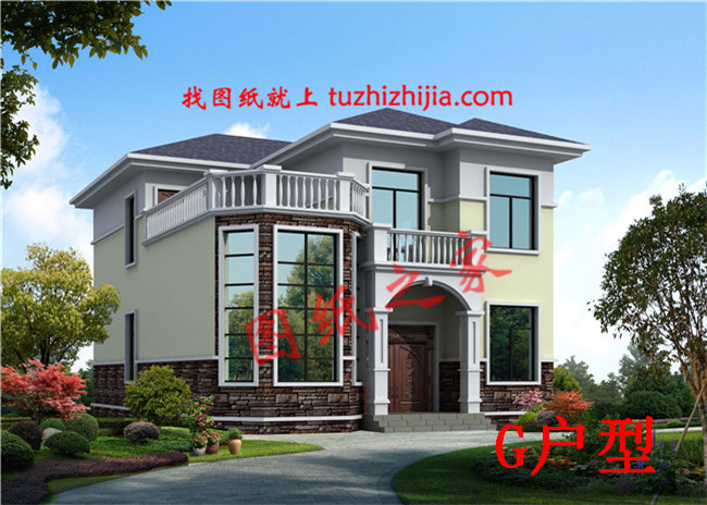 10套農(nóng)村經(jīng)典二層樓房設(shè)計(jì)圖紙，多戶型，多尺寸，總有一款適合您