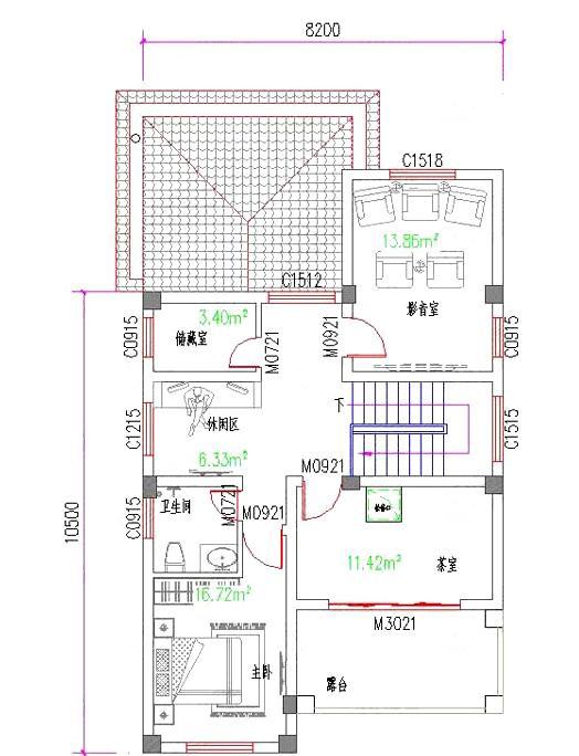 經(jīng)典三層地中海風(fēng)別墅設(shè)計圖，美感十足，占地120平，造價30萬。