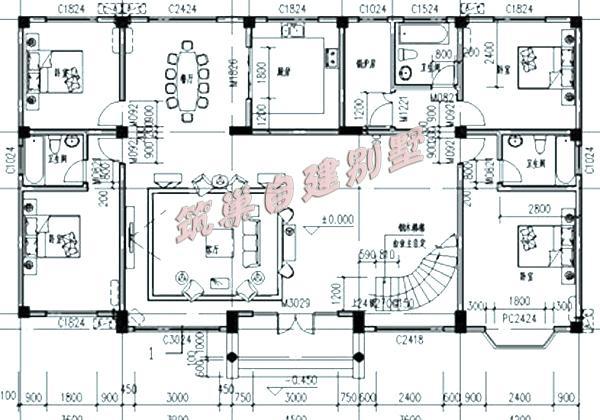 二層農(nóng)村自建別墅設(shè)計圖，帶鍋爐房+陽光房，適合北方人建造，造價35-40萬。