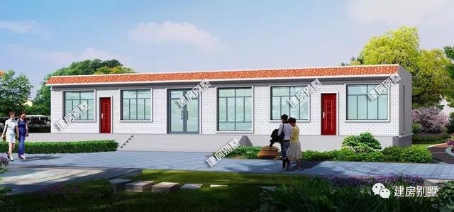 一層平屋頂農(nóng)村自建房，造型簡單施工容易，布局方便實用，主體造價只要18萬。