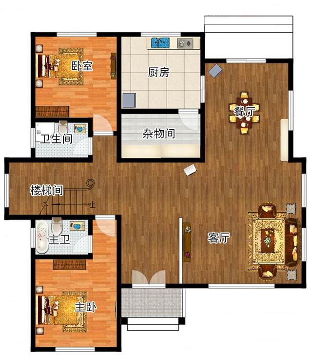 三層復(fù)式別墅設(shè)計(jì)圖，帶露臺(tái)，外觀時(shí)尚大方，造價(jià)30萬(wàn)。