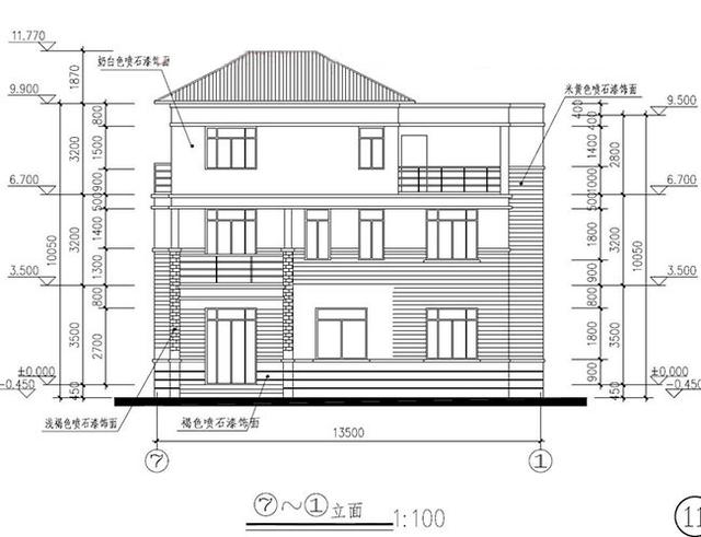 三層復(fù)式別墅設(shè)計(jì)圖，帶露臺(tái)，外觀時(shí)尚大方，造價(jià)30萬(wàn)。