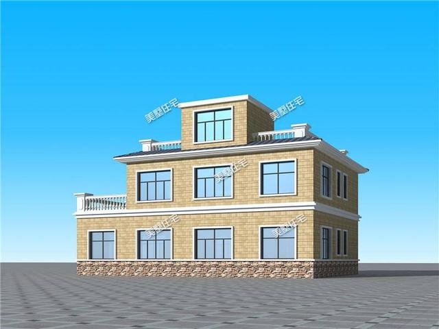 二層簡(jiǎn)歐別墅設(shè)計(jì)圖，外觀干凈優(yōu)美，結(jié)構(gòu)緊湊實(shí)用，帶空中花園，是你喜歡的款式嗎？