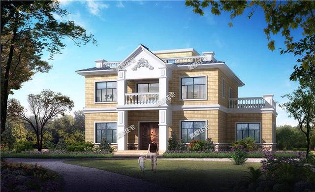 二層簡(jiǎn)歐別墅設(shè)計(jì)圖，外觀干凈優(yōu)美，結(jié)構(gòu)緊湊實(shí)用，帶空中花園，是你喜歡的款式嗎？