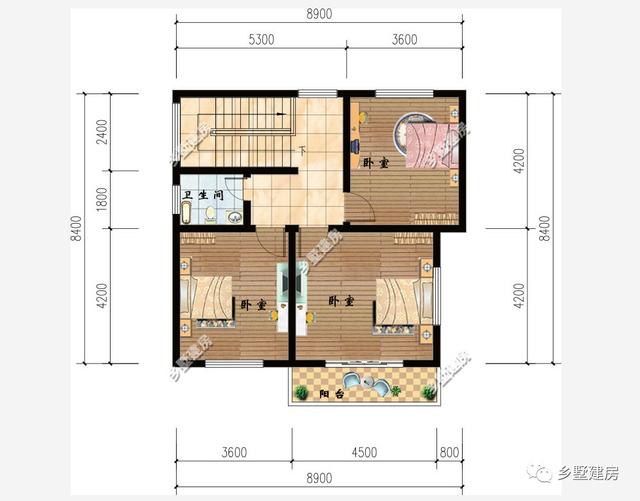三層簡單的田園風自建房，占地面積73.61平方米，讓你享有富有朝氣的慢生活！