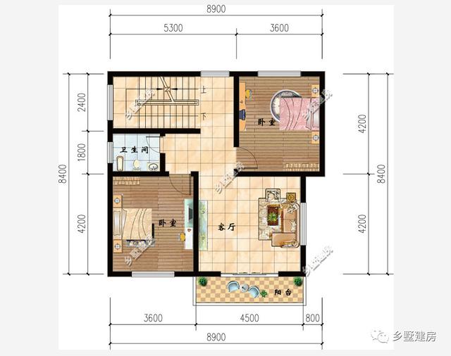 三層簡單的田園風自建房，占地面積73.61平方米，讓你享有富有朝氣的慢生活！
