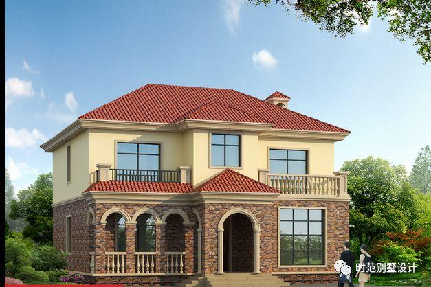 小戶型兩層簡歐式別墅設(shè)計(jì)圖，高端、大氣、上檔次，5室2廳，特別適合農(nóng)村自建