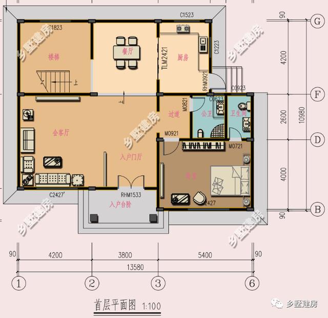 三層農(nóng)村小別墅設(shè)計(jì)圖，堂屋加大露臺的搭配，讓我也就看了十幾遍，你們喜歡這樣的別墅嗎？