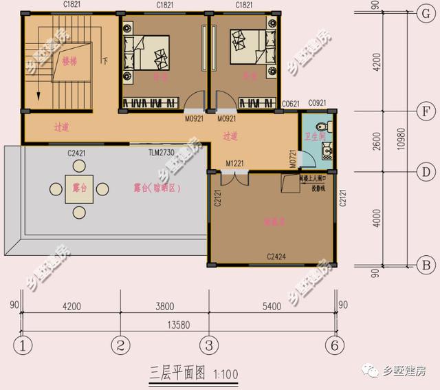 三層農(nóng)村小別墅設(shè)計(jì)圖，堂屋加大露臺的搭配，讓我也就看了十幾遍，你們喜歡這樣的別墅嗎？