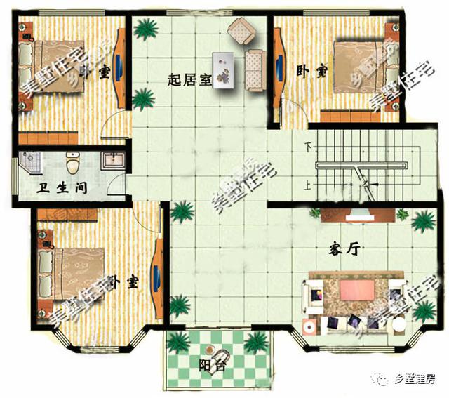 三層農(nóng)村小別墅設(shè)計(jì)圖，堂屋加大露臺的搭配，讓我也就看了十幾遍，你們喜歡這樣的別墅嗎？