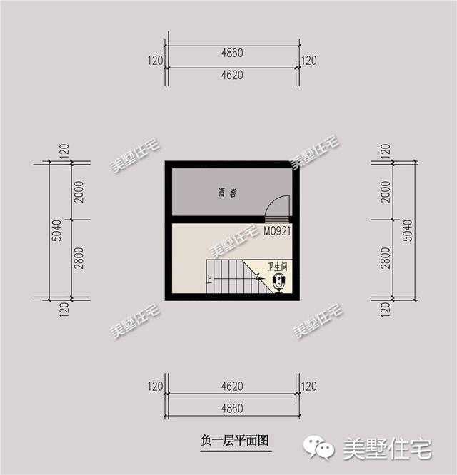 中式二層別墅設(shè)計(jì)圖，開(kāi)間小進(jìn)深大，帶地下酒窖，主體造價(jià)55萬(wàn)左右
