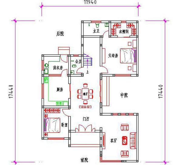現(xiàn)代風(fēng)格三層別墅設(shè)計(jì)圖，帶庭院，很寬敞，私密性高