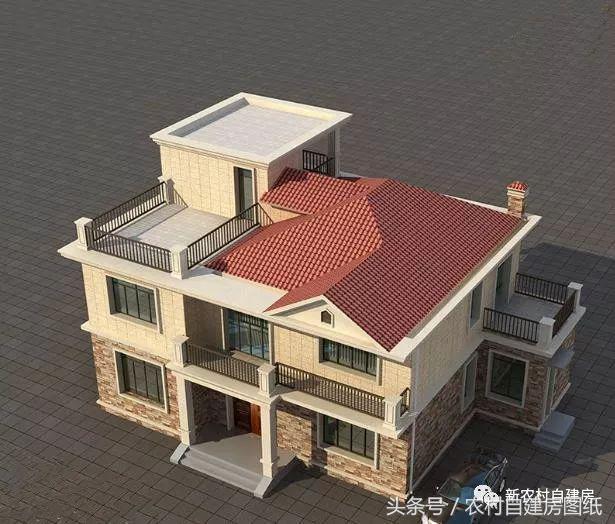 4款農(nóng)村建房別墅設(shè)計圖，帶獨立廚房和堂屋，符合農(nóng)村的生活習(xí)慣