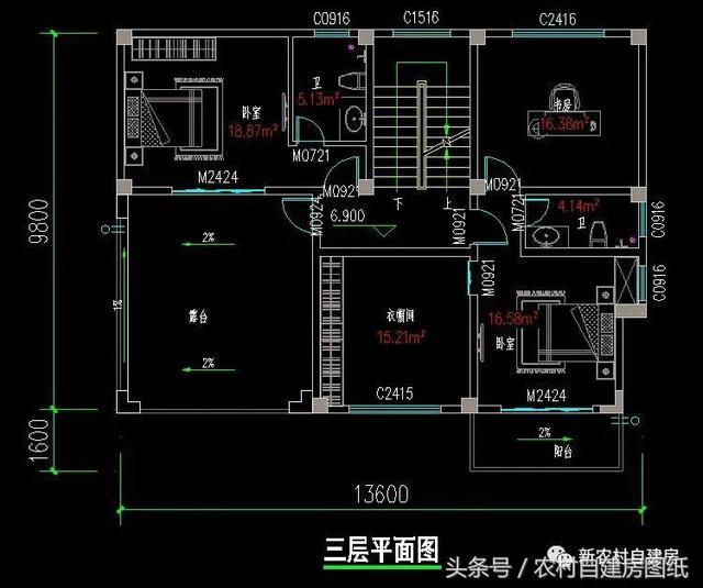 4款農(nóng)村建房別墅設(shè)計圖，帶獨立廚房和堂屋，符合農(nóng)村的生活習(xí)慣