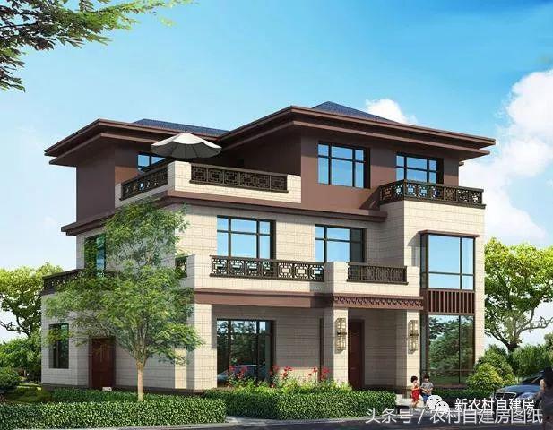 4款農(nóng)村建房別墅設(shè)計圖，帶獨立廚房和堂屋，符合農(nóng)村的生活習(xí)慣