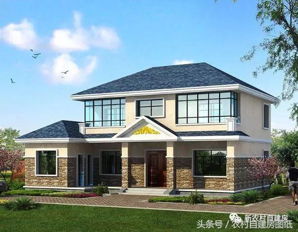 4款農(nóng)村建房別墅設(shè)計圖，帶獨立廚房和堂屋，符合農(nóng)村的生活習(xí)慣