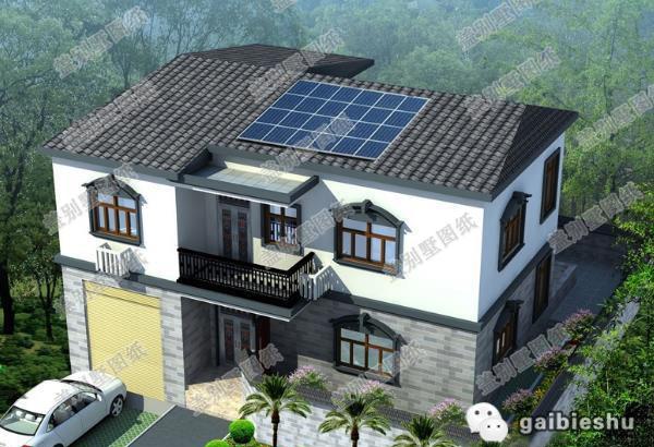 一款中式一款徽派風格二層農(nóng)村自建房設(shè)計圖，均帶有古典韻味，很中國風