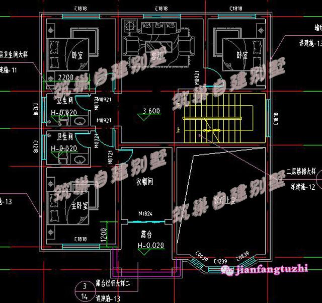 二層帶露臺斜屋頂農(nóng)村別墅設(shè)計圖 ，25萬就能建，環(huán)境舒適愜意