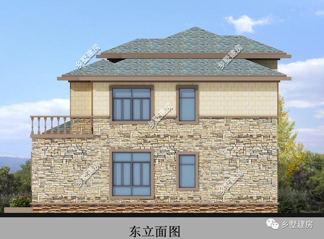 二層農(nóng)村自建房別墅設計圖，具有現(xiàn)代感，外觀不易過時