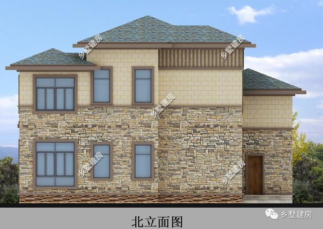 二層農(nóng)村自建房別墅設計圖，具有現(xiàn)代感，外觀不易過時