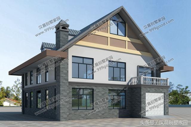 新農(nóng)村美式別墅設計圖，簡潔大方，風格獨特