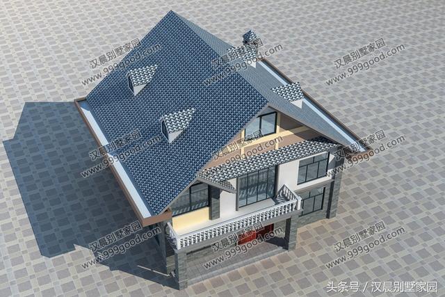 新農(nóng)村美式別墅設計圖，簡潔大方，風格獨特