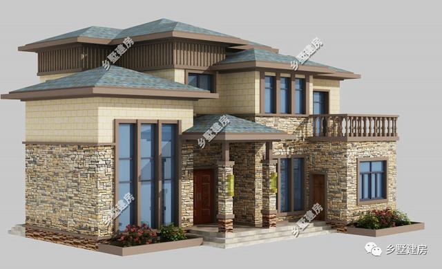一款新中式別墅設(shè)計(jì)圖，現(xiàn)在都流行回農(nóng)村建房了，心動的話就趕緊回村建房吧