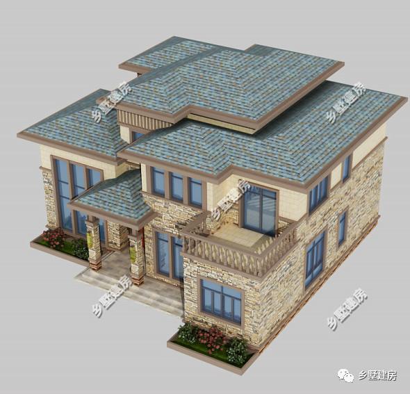 一款新中式別墅設(shè)計(jì)圖，現(xiàn)在都流行回農(nóng)村建房了，心動的話就趕緊回村建房吧