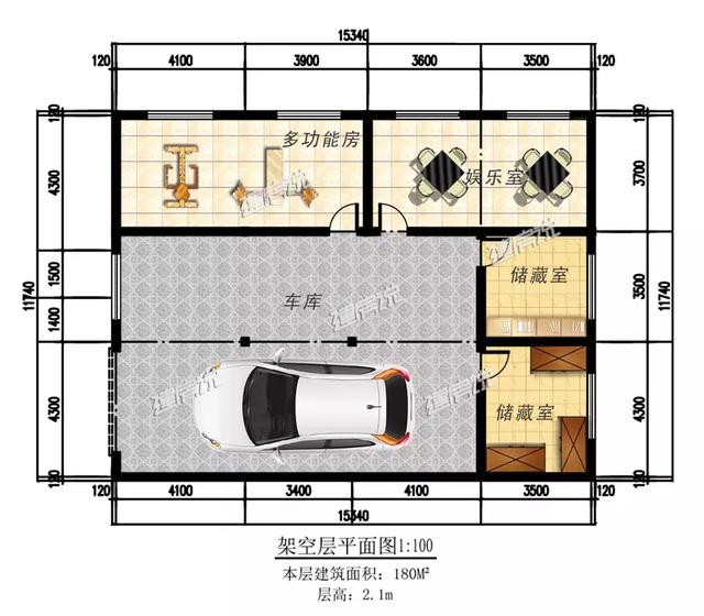 三款農(nóng)村自建別墅設(shè)計(jì)圖，帶露臺(tái)和院子，一家人坐在院子里其樂(lè)融融