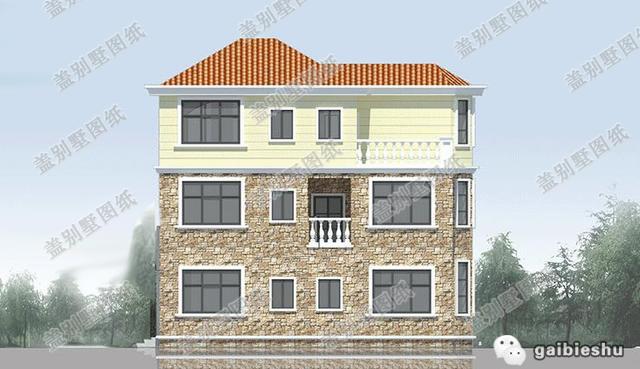 三層新農(nóng)村自建房設(shè)計圖，35萬13×12米6臥帶花園陽臺柴火房，居住舒適