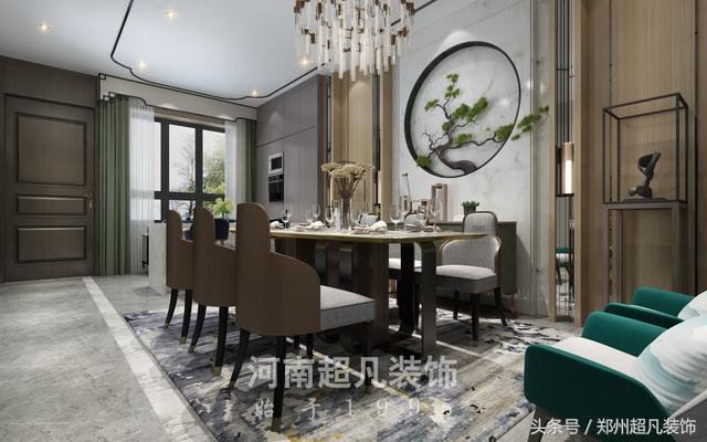 摩登東方風(fēng)格別墅裝修，用西方的表現(xiàn)技法來展現(xiàn)摩登東方的時尚和時代感！