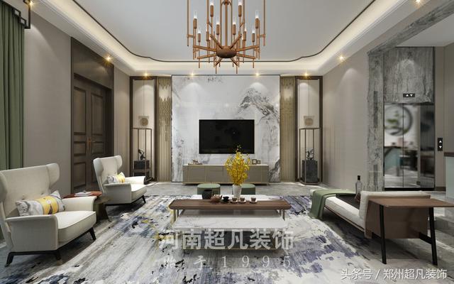 摩登東方風(fēng)格別墅裝修，用西方的表現(xiàn)技法來展現(xiàn)摩登東方的時尚和時代感！