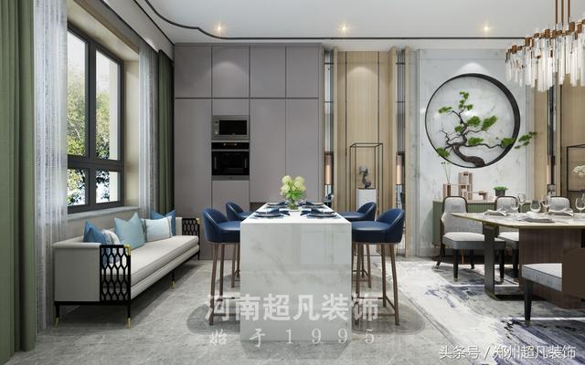 摩登東方風(fēng)格別墅裝修，用西方的表現(xiàn)技法來展現(xiàn)摩登東方的時尚和時代感！