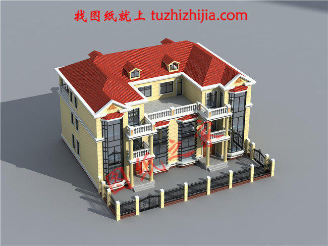 農(nóng)村建房兄弟雙拼三層圖紙，客廳中空，戶型合理