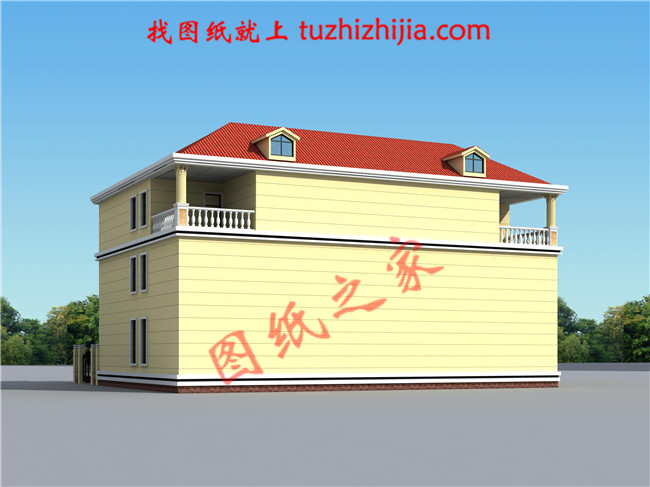 農(nóng)村建房兄弟雙拼三層圖紙，客廳中空，戶型合理