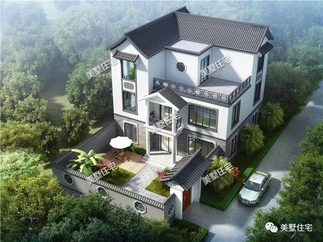 中式帶庭院自建房設(shè)計圖，建成后很有韻味，有種歸隱山林的感覺