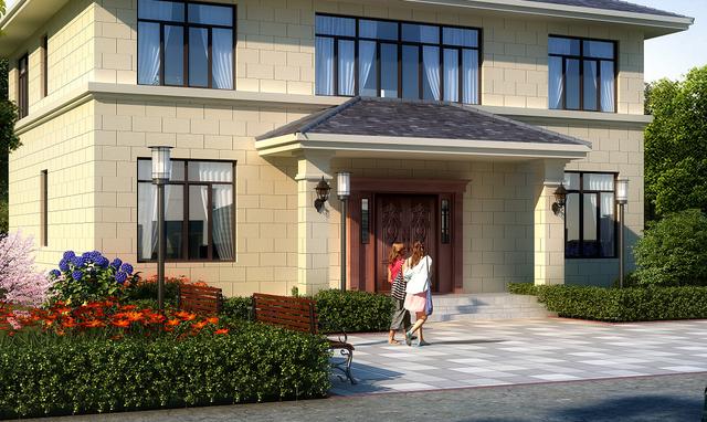 歐式別墅設(shè)計圖，一款別墅，設(shè)計了兩種外觀，喜歡哪種就建哪種