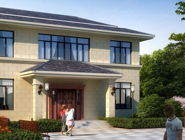 歐式別墅設(shè)計圖，一款別墅，設(shè)計了兩種外觀，喜歡哪種就建哪種