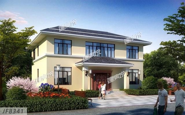 歐式別墅設(shè)計圖，一款別墅，設(shè)計了兩種外觀，喜歡哪種就建哪種